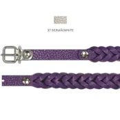 Нашийник Cristel "Колосок" для собак з лакованої шкіри зеніт, 12 мм / 33 см, білий