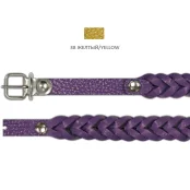 Нашийник Cristel "Колосок" для собак з лакованої шкіри зеніт, 12 мм / 33 см, жовтий