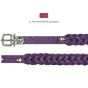 Нашийник Cristel "Колосок" для собак з лакованої шкіри зеніт, 12 мм / 33 см, малиновий