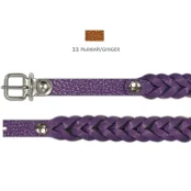 Нашийник Cristel "Колосок" для собак з лакованої шкіри зеніт, 12 мм / 33 см, рудий