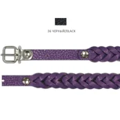 Нашийник Cristel "Колосок" для собак з лакованої шкіри зеніт, 12 мм / 33 см, чорний