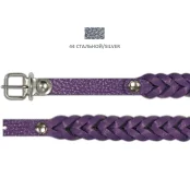 Ошейник Cristel "Колосок" для собак, из лакированной кожи зенит, хамелеон, 12 мм / 33 см, стальной