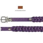 Нашийник Cristel "Колосок" для собак, з лакованої шкіри, 12 мм / 33 см, рудий