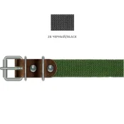 Нашийник Cristel для собак з брезенту, 20 мм / 46 см, чорний