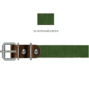 Нашийник Cristel для собак з брезенту, 30 мм / 60 см, зелений