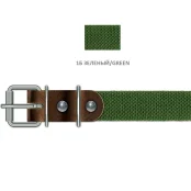 Нашийник Cristel для собак з брезенту, 35 мм / 64 см, зелений