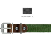 Нашийник Cristel для собак з брезенту, 35 мм / 64 см, чорний