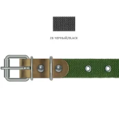 Нашийник Cristel для собак з брезенту, безрозмірний, 20 мм / 46 см, чорний