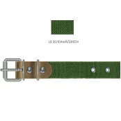 Нашийник Cristel для собак з брезенту, безрозмірний, 25 мм / 54 см, зелений