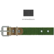 Нашийник Cristel для собак з брезенту, безрозмірний, 25 мм / 54 см, чорний