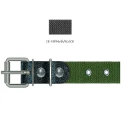 Нашийник Cristel для собак з брезенту, безрозмірний, 30 мм / 60 см, чорний