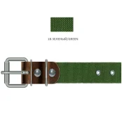 Нашийник Cristel для собак з брезенту, безрозмірний, 35 мм / 64 см, зелений