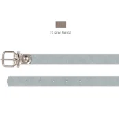 Ошейник Cristel для собак из кожи зенит, 10 мм / 20-26 см, бежевый