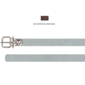 Ошейник Cristel для собак из кожи зенит, 10 мм / 20-26 см, коричневый