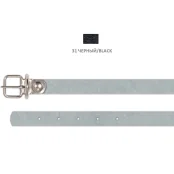 Ошейник Cristel для собак из кожи зенит, 10 мм / 20-26 см, чёрный