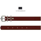 Нашийник Cristel для собак зі шкіри зеніт, 12 мм / 23-29 см, чорний