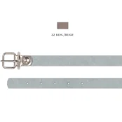 Нашийник Cristel для собак зі шкіри, 10 мм / 20-26 см, бежевий