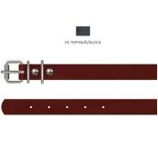 Нашийник Cristel для собак зі шкіри, 12 мм / 23-29 см, чорний