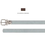 Нашийник Cristel для собак з лакованої шкіри зеніт, 10 мм / 20-26 см, коричневий