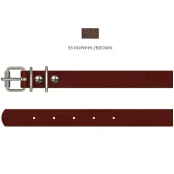 Нашийник Cristel для собак з лакованої шкіри зеніт, 12 мм / 23-29 см, коричневий