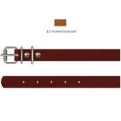 Нашийник Cristel для собак з лакованої шкіри зеніт, 12 мм / 23-29 см, рудий