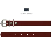 Нашийник Cristel для собак з лакованої шкіри, 12 мм / 23-29 см, чорний