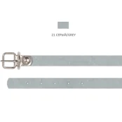 Нашийник Cristel для собак з натуральної шкіри, 10 мм / 20-26 см, сірий