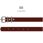 Нашийник Cristel для собак з натуральної шкіри, 12 мм / 23-29 см, сірий