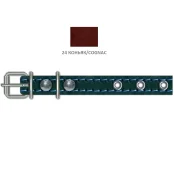 Нашийник Cristel для собак з прошитої шкіри, безрозмірний, 18 мм / 47 см, коньяк