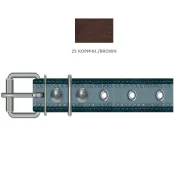 Нашийник Cristel для собак з прошитої шкіри, світловідбиваючий, безрозмірний, 30 мм / 65 см, коричневий