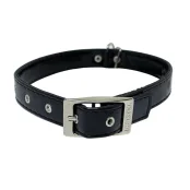Нашийник Cristel для собак, "Лабутени" 15 мм / 40 см, штучна шкіра, чорний