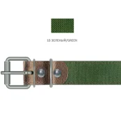 Нашийник Cristel для собак, двошаровий, брезент, 35 мм / 64 см, зелений