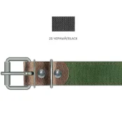 Нашийник Cristel для собак, двошаровий, брезент, 35 мм / 64 см, чорний