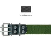 Нашийник Cristel для собак, двошаровий, брезент, 45 мм / 74 см, чорний