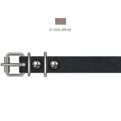 Ошейник Cristel для собак, из кожи зенит, 16 мм / 32-40 см, бежевый