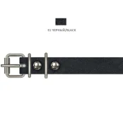 Ошейник Cristel для собак, из кожи зенит, 16 мм / 32-40 см, чёрный