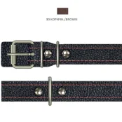 Ошейник Cristel для собак, из кожи зенит, 20 мм / 51 см, коричневый