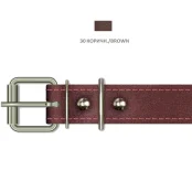 Ошейник Cristel для собак, из кожи зенит, 25 мм / 38-50 см, коричневый