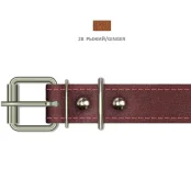 Ошейник Cristel для собак, из кожи зенит, 25 мм / 38-50 см, рыжий