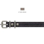 Ошейник Cristel для собак, из кожи зенит, прошитый, 14 мм / 27-35 см, бежевый