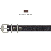 Ошейник Cristel для собак, из кожи зенит, прошитый, 14 мм / 27-35 см, коричневый