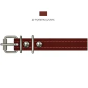 Ошейник Cristel для собак, из кожи зенит, прошитый, 16 мм / 32-40 см, коньяк