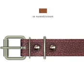 Ошейник Cristel для собак, из кожи зенит, прошитый, 25 мм / 45-57 см, рыжий