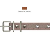 Комір крістель для собак, від шкіри зеніт, зшитий, з прикрасою, 18 мм / 36-44 см, рудий