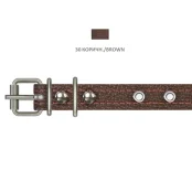 Нашийник Cristel для собак, зі шкіри зеніт, з прикрасами, 16 мм / 32-40 см, коричневий