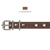 Нашийник Cristel для собак, зі шкіри зеніт, з прикрасами, 16 мм / 32-40 см, рудий