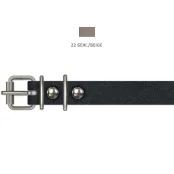 Ошейник Cristel для собак, из кожи, 16 мм / 32-40 см, бежевый