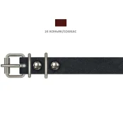 Ошейник Cristel для собак, из кожи, 16 мм / 32-40 см, коньяк