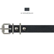 Ошейник Cristel для собак, из кожи, 16 мм / 32-40 см, чёрный