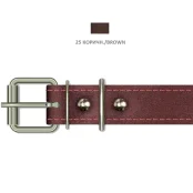 Ошейник Cristel для собак, из кожи, 25 мм / 38-50 см, коричневый